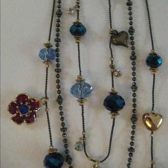 Betsey Johnson Anchor & Bee Necklace Ivy League - Picture 5 of 6